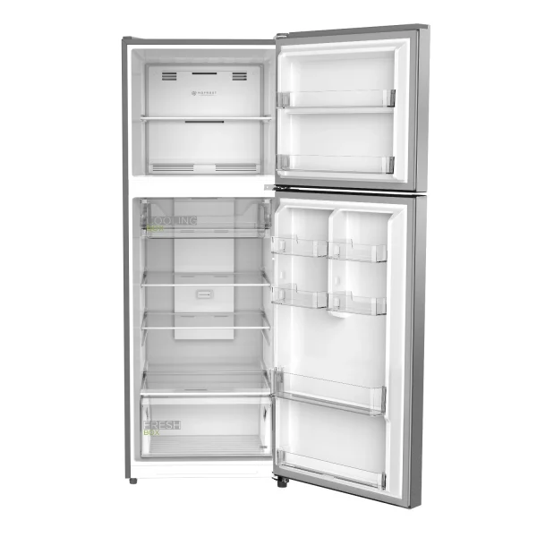Midea 320L Top Mount Fridge Freezer Stainless Steel - Image 2