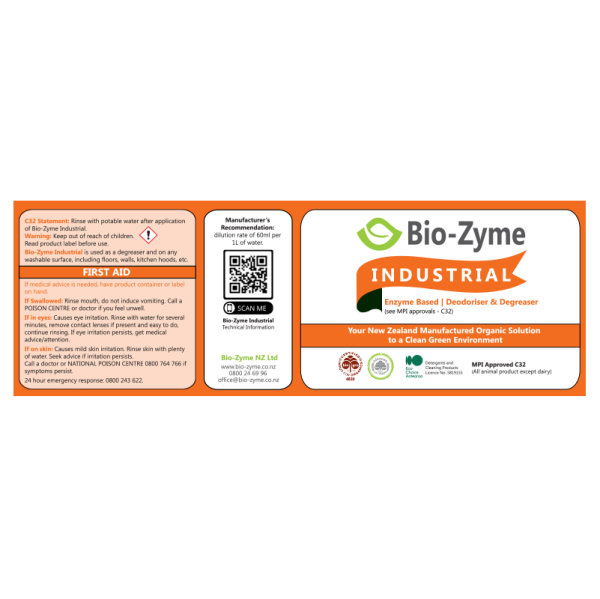 Label Industrial for Spray Bottle